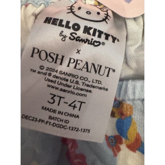Posh Peanut Hello Kitty Springtime Girls Blue Summertime Shorts Romper 3T/4T NWT - Picture 10 of 15
